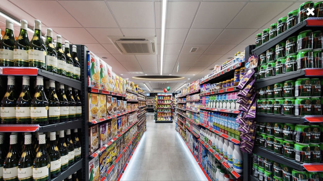 iluminacion para supermercado