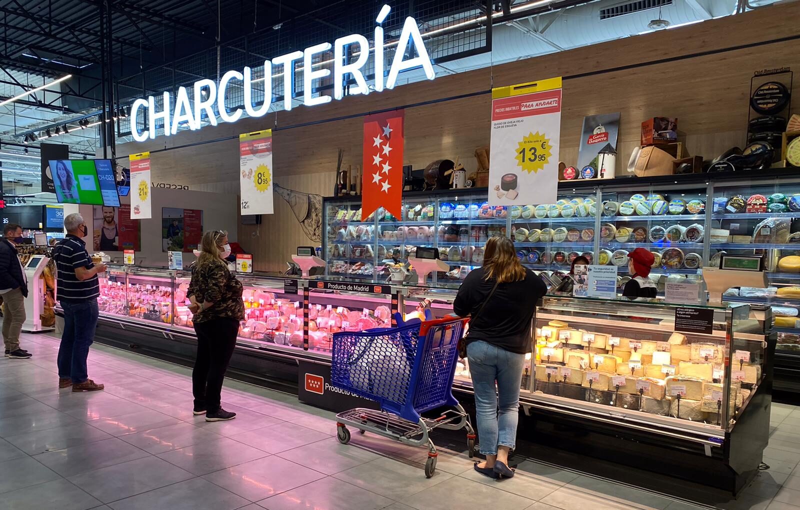 iluminacion vitrina supermercado