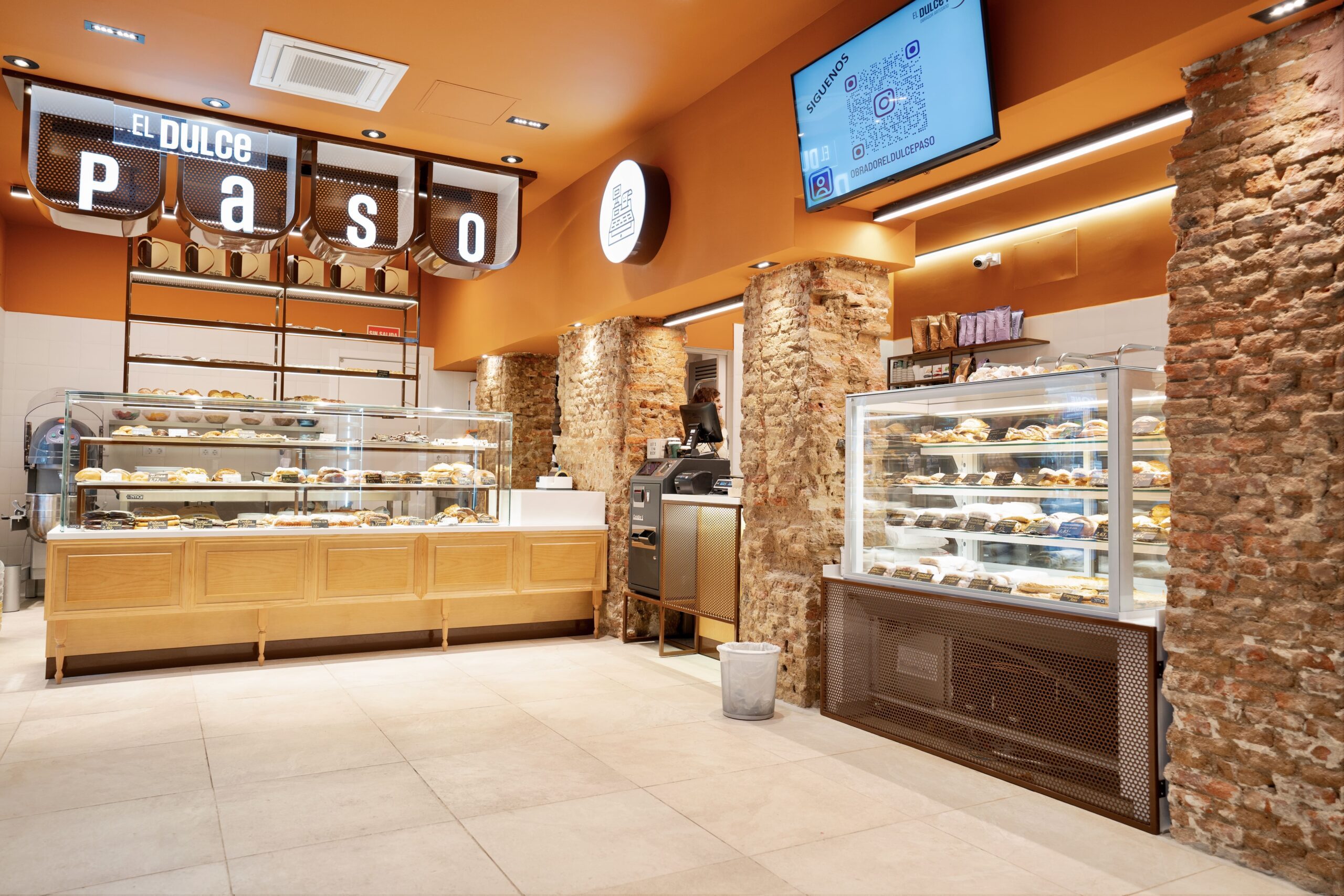Iluminación para panadería rustica