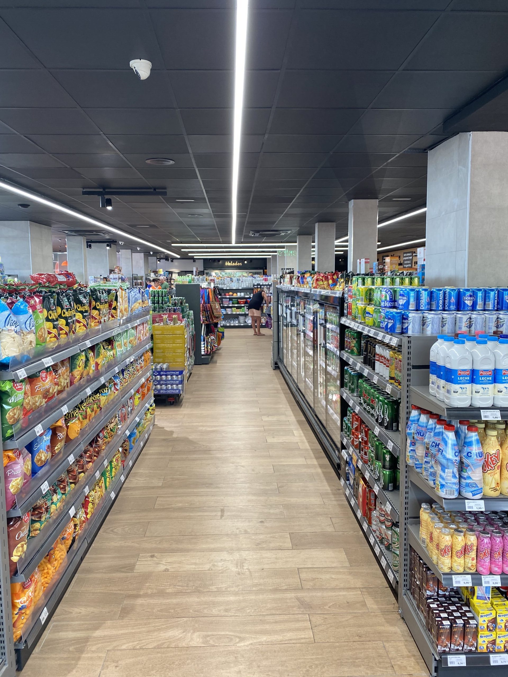 Iluminación para supermercados grandes