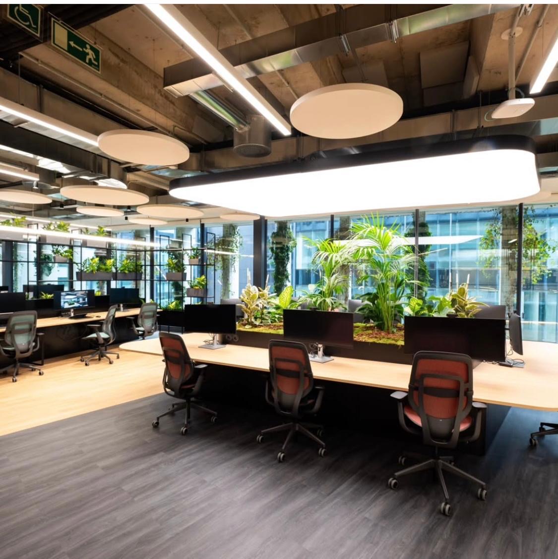 Iluminación mesa de trabajo oficinas Madrid