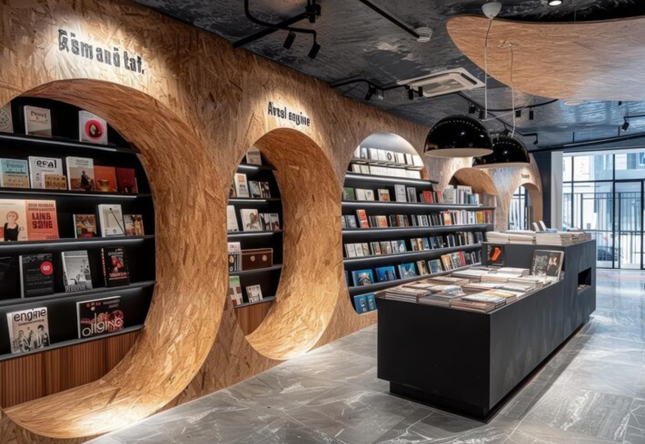 Iluminación para escaparates de librerias