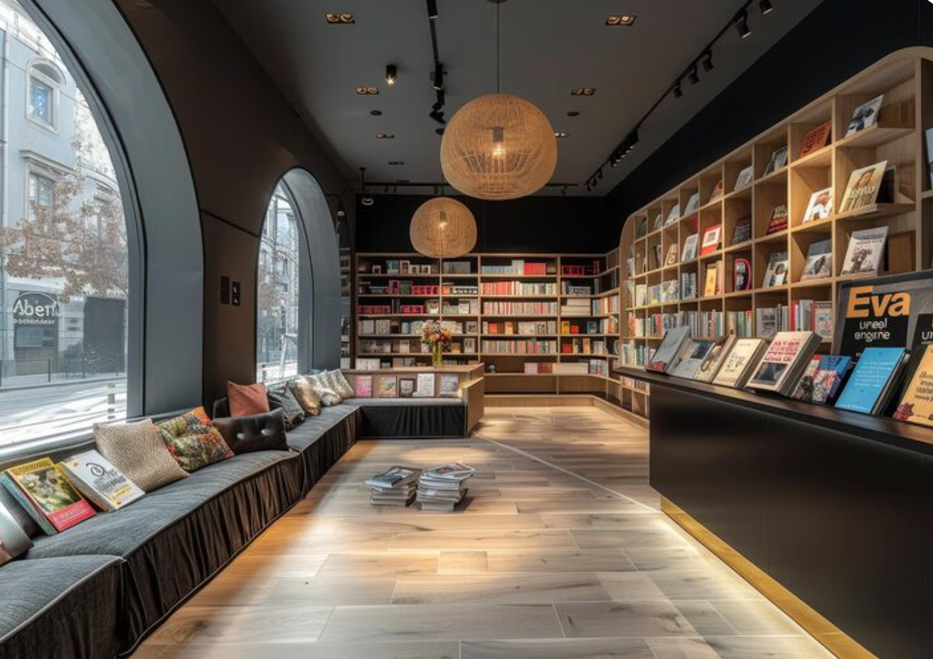 Iluminación para zonas de lectura en librerias