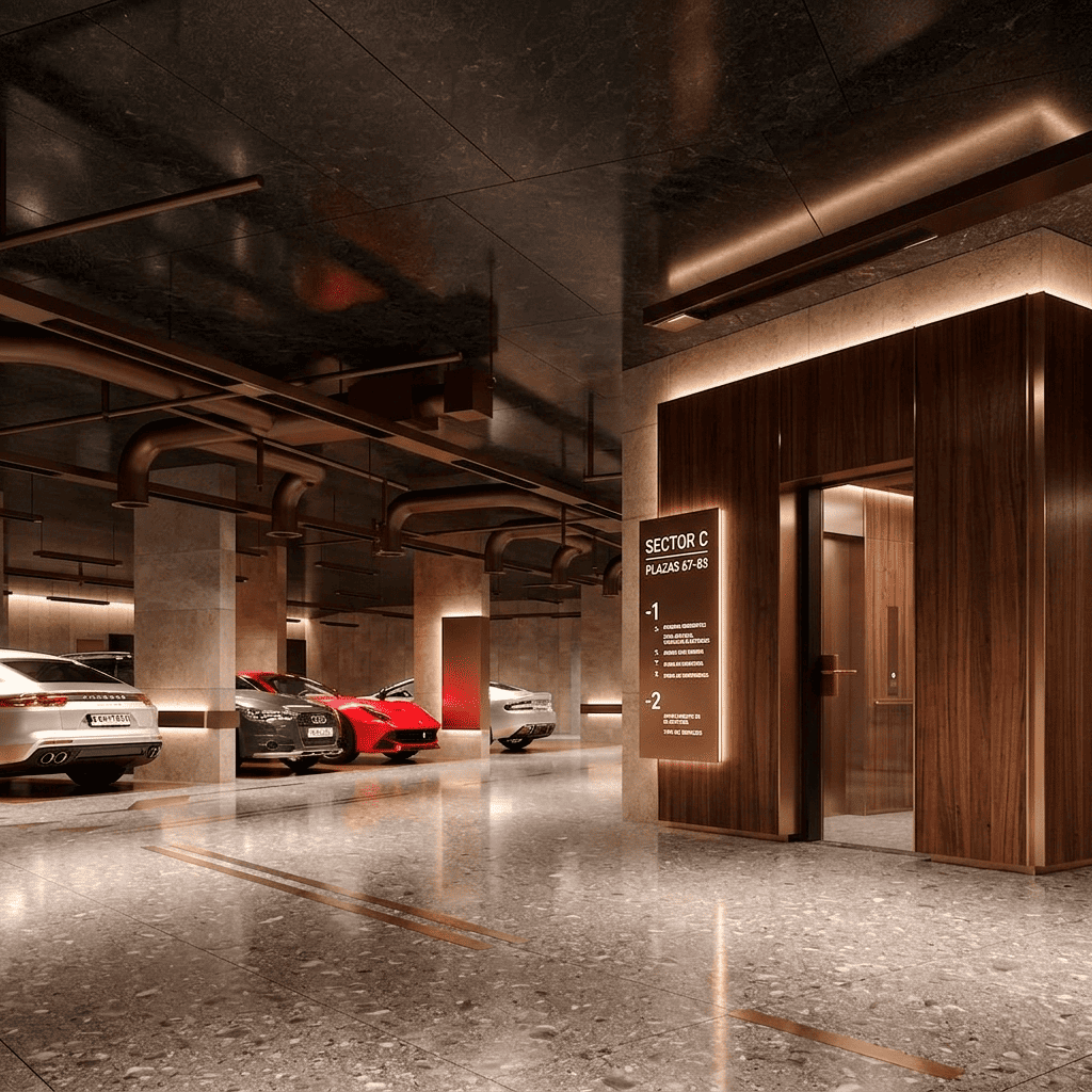 Iluminación domotica parking