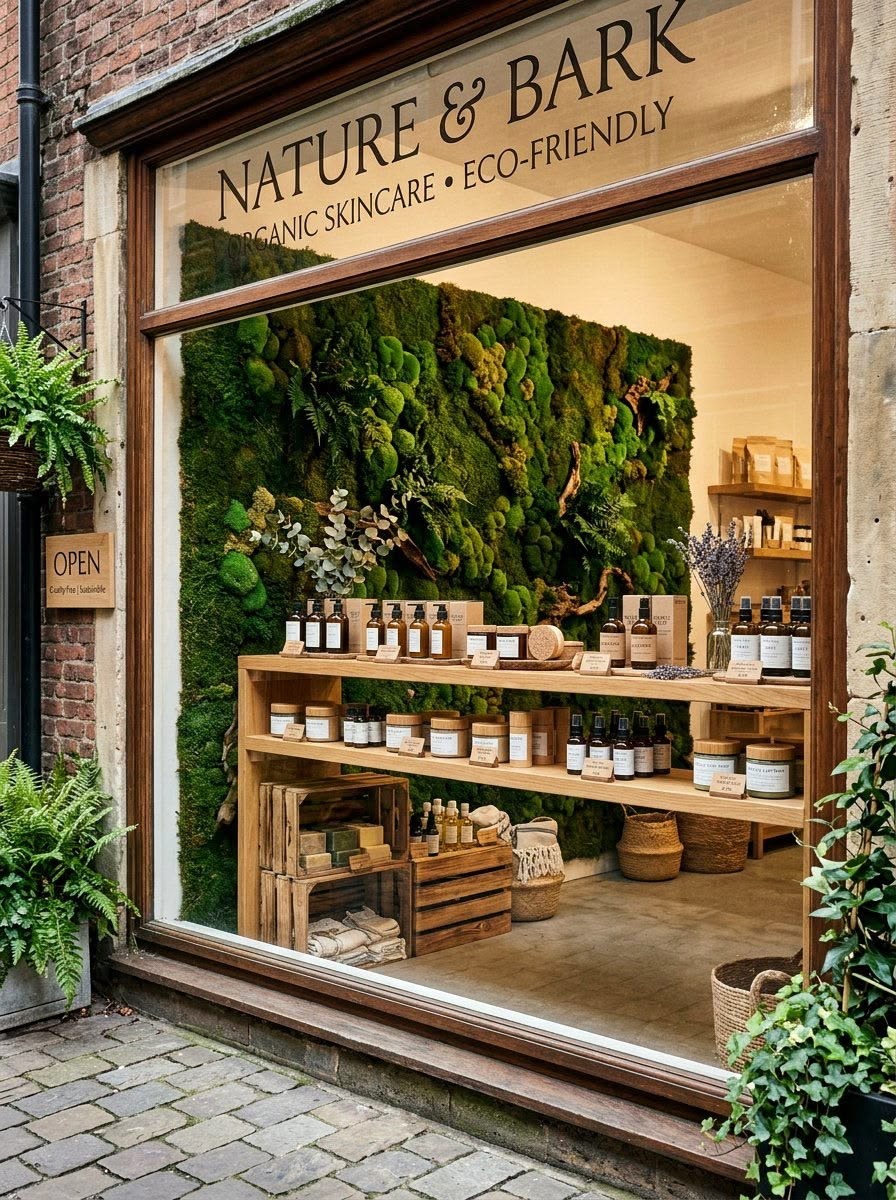 Iluminación para tienda ecologica