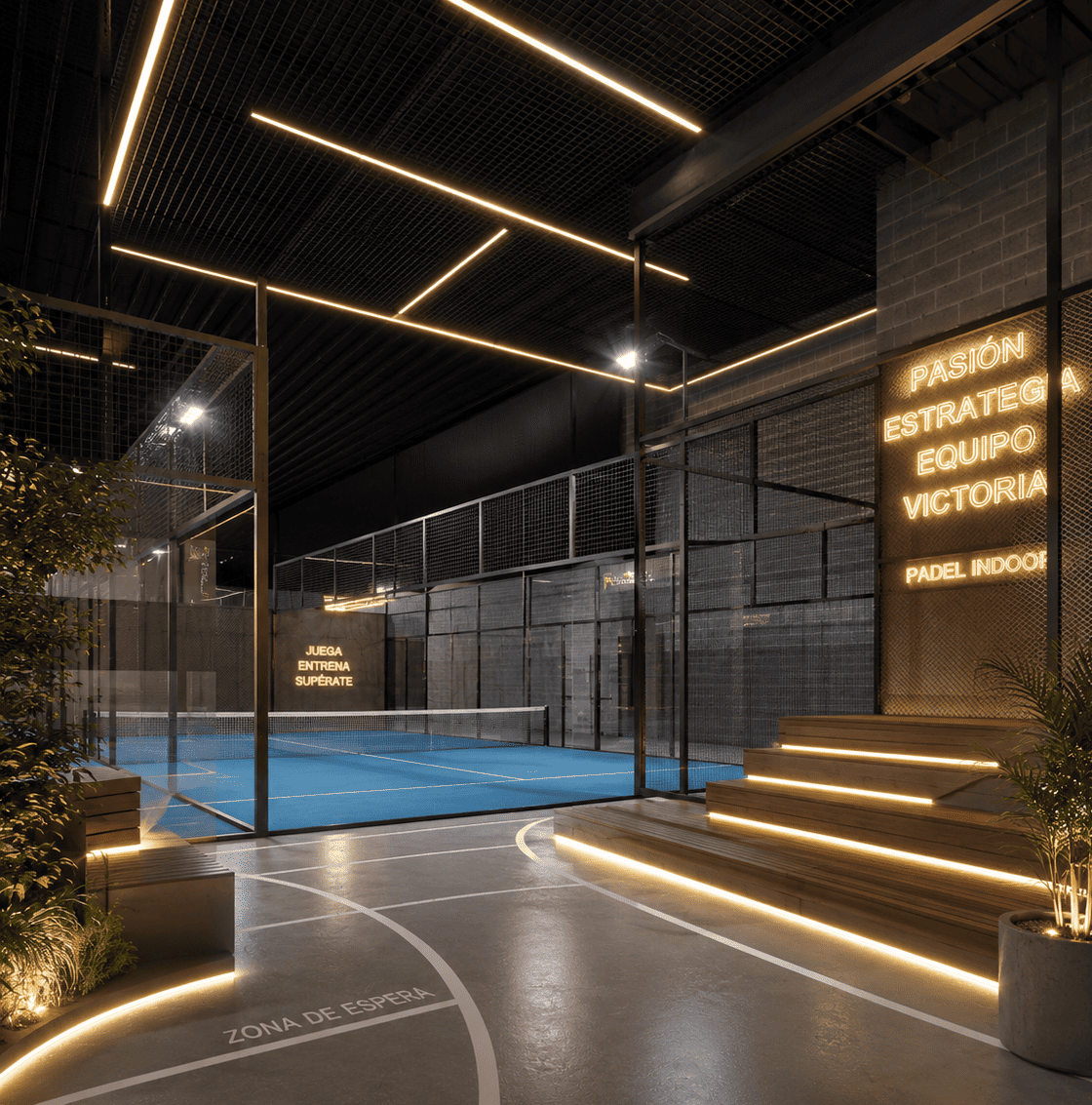 Iluminación para pistas de padel