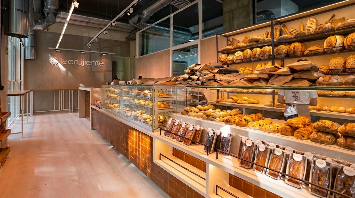 Iluminación panadería producto fresco